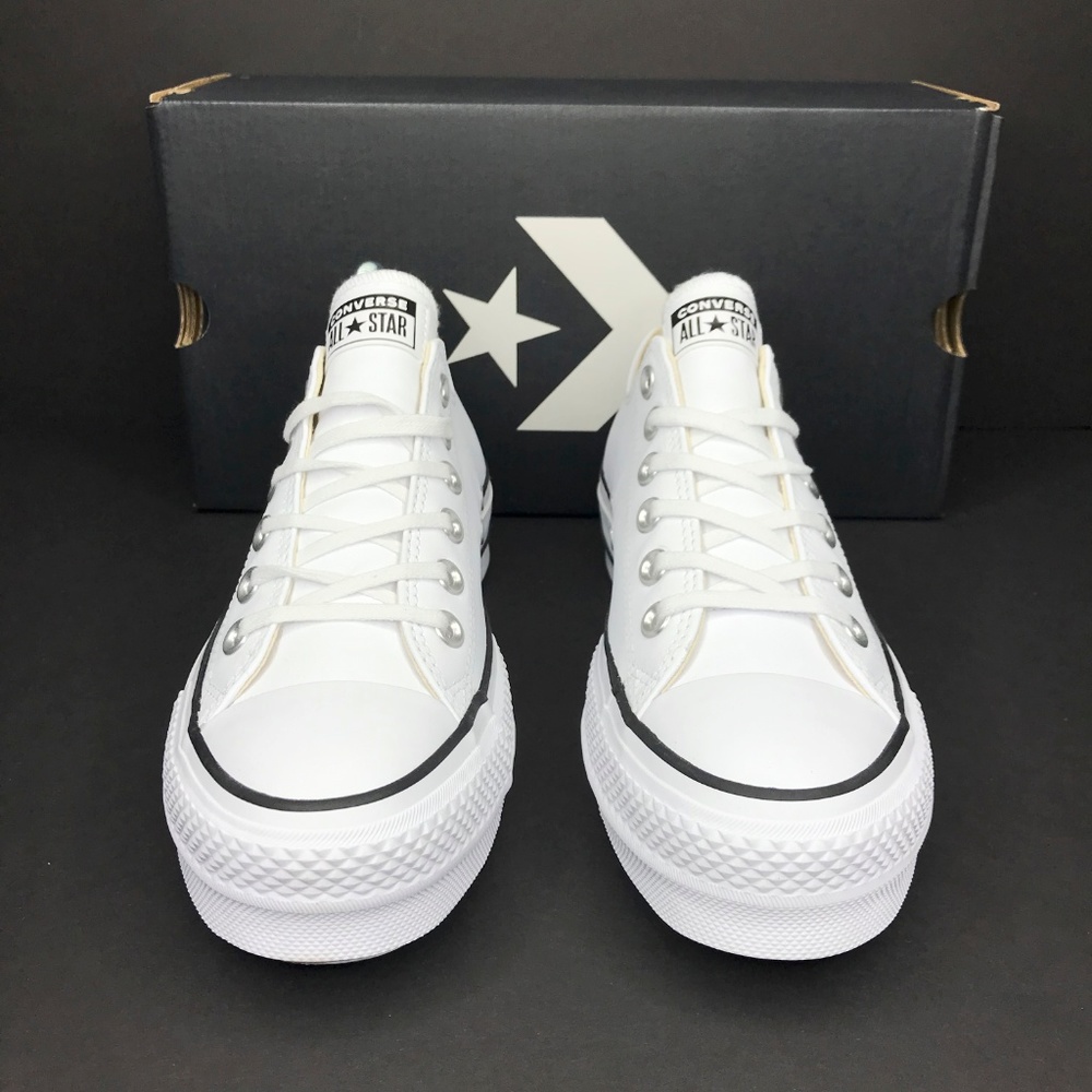 NEW Converse All Star Chuck Taylor Lift Leather - Picture 2 of 8